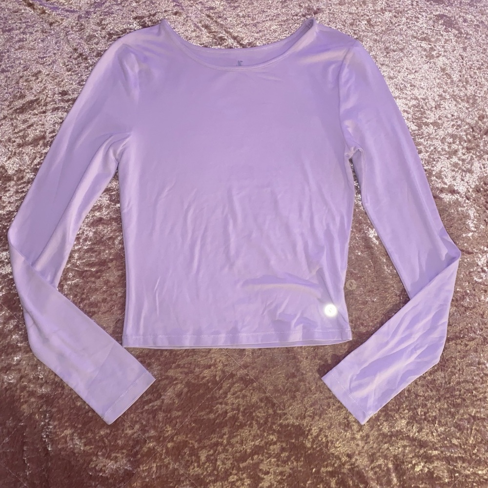 Women's Lavender Long Sleeve Top - Picture 2 of 4